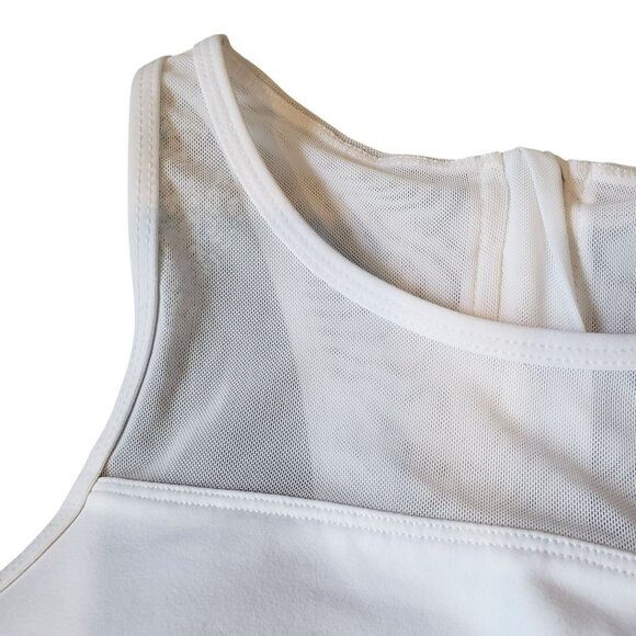 Zyia White Sports Bra M Medium One More Rep Zipper Detail Athletic Workout Gym - Picture 6 of 12